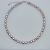 Champagne color Seedless Pearl Freshwater Seedless Pearl Necklace (6-8mm)-AFSN006